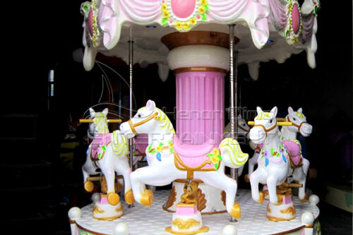 Dinis 6 seats mini pink carousel in store